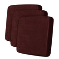 ANARACHON Leather Look Couch Cushion Covers Sofa Seat Slipcovers Sets Couches Furniture Protector for Sectional Armchair Loveseat Pets Kids Stretch Spandex Fabric (3 Cushion Sofa, Burgundy)