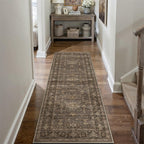 WondRg 2x12 Dark Brown Vintage Runner Rug