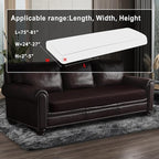 Leather Look Couch Cushion Covers Sofa Seat Slipcovers Sets Couches Furniture Protector for Sectional Armchair Loveseat Pets Kids Stretch Spandex Fabric (1 Cushion XL Sofa, Chocolate)