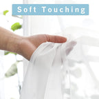 OWENIE Sheer White Curtains Living Room 54 inches Long, Rod Pocket Curtain Sheers Bedroom, Light Filtering Voile Panels Drapes Small Window Treatments 2 Panels, 42" W x 54" L, White (Pack of 2)