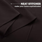 NICETOWN Kitchen Blackout Window Treatments Curtains - Eyelet Top Home Fashion Blackout Curtains Tailored Panels (Double Panels, W42 x L36 inches 1.2 inches Header, Toffee Brown)