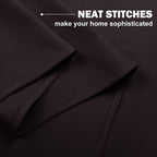 NICETOWN Kitchen Blackout Window Treatments Curtains - Eyelet Top Home Fashion Blackout Curtains Tailored Panels (Double Panels, W42 x L36 inches 1.2 inches Header, Toffee Brown)