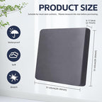 8Pcs Outdoor Cushion Covers, Patio Cushion Covers,Stretch Elastic Slipcovers, Replacement Washable & Reusable Furniture Protector for Patio Couch (Grey,Cover Only)