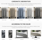 BOURINA Greyish Throw Blanket 50x60 Inches Throw Textured Solid Soft Sofa Couch Decorative Knit Blanket