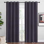 NICETOWN Greyish Purple Blackout Curtains 86 inches Length for Living Room, 2 Panels, 55" Wide, Thermal Insulated Long Drapes for Large Window