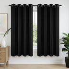 Joydeco Blackout Curtains 72 Inch Length 2 Panels Set, Thermal Insulated Long Drapes 2 Burg, Room Darkening Grommet Curtains for Living Room Bedroom Window