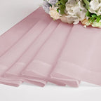Chyhomenyc Blush Pink Sheer Valances for Windows - Light Filtering Small Kitchen Curtains, Rod Pocket Short Top Window Treatment Decor for Living Room Bathroom Basement, 42Wx16L inches, 2 Panels