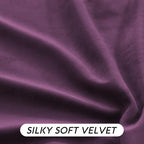 RYB HOME Purple Velvet Curtains 84 inches, Back Tab Soft Fabric Room Darkening Thermal Insulated Luxurious Home Decor Curtains for Living Room Bedroom, W 52" x L 84", 2 Panels Set