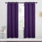 NICETOWN Royal Purple Blackout Curtains 78 inches Length for Bedroom, 2 Panels, 42" Wide, Thermal Insulated Decoration Drapes for Office Window