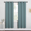 NICETOWN Modern Blackout Curtains Noise Reducing for Bedroom, Thermal Insulated and Privacy Room Darkening Drape Panels for Boy's Guest Room Door Window (Greyish Blue, 2 Panels, W34 x L72 -Inch)
