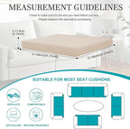 12Pcs Stretch Patio Cushion Covers,Outdoor Couch Covers Replacement,Outdoor Couch & Sofa Slipcovers,for Patio Furniture Cushion Covers,Washable Reusable Furniture Protector (Beige,Cover Only)