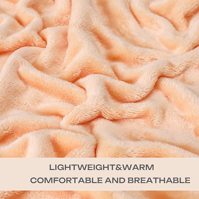 Pink Throw Blanket for Woman Throw Size Coral Pink 50 by 60 Inches for Couch Sofa Bed,Super Soft Plush Cozy and Luxury Warm Bed Blanket for All Season