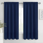 DWCN Blackout Curtains 72 Inch Length for Bedroom 2 Panels Set, Room Darkening Insulated Thermal Drapes for Living Room, Rod Pocket Window Treatment Curtain Panels (W42 x L72 Inch, Navy Blue)
