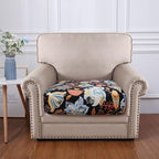hyha Printed Couch Cushion Covers, Floral Sofa Covers Washable for Cushion Couch, Stretch Pattern Outdoor Cushion Covers for Patio Furniture with Elastic Bottom(Small, Floral)