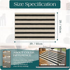 Black and White Striped Outdoor Rug - 2x3 Non-Slip Front Door Mat Outside Entrance Washable Doormat Indoor Outdoor Entry Rug Small Layered Rugs for Entryway Kitchen Front Porch Decor