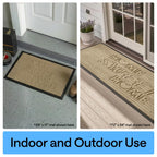 GORILLA GRIP 100% Waterproof All-Season WeatherMAX Doormat, 47x35, US Designed Natural Rubber, Stain and Fade Resistant, Low Profile Indoor Outdoor Door Mats, Easy Clean Patio Mat, Home Sweet Home