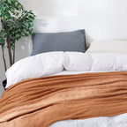 BOURINA Almond Throw Blanket 50x90 Inch Boho Knitted Soft Throw Bed Blanket