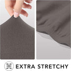 PureFit Super Stretch 4 Seater Sofa Slipcover – Spandex Non Slip Soft Couch Sofa Cover, Washable Furniture Protector with Non Skid Foam and Elastic Bottom for Kids, Pets （XX Large, Taupe）