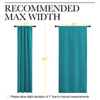 NICETOWN Peacock Blue Blackout Curtains Panels for Window, Thermal Insulated Rod Pocket Blackout Drapes/Draperies for Living Room (2 Panels, W42 x L63 inches)
