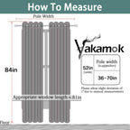 Yakamok Room Darkening Curtains 52x84 inch Length Natural-Living Room