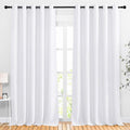 NICETOWN White Room Darkening Bedroom Curtains, Grommet 50% Blackout Thermal Insulated Window Treatment Room Divider Drapes for Bedroom, W66 x L102, 2 Panels