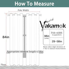 Yakamok Blackout Curtains for Bedroom,Grommet Thermal Insulated Room Darkening Curtains for Living Room, Set of 2 Panels (38 x 84Inch, Light Grey)