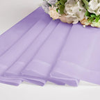 Chyhomenyc Lilac Sheer Valances for Windows - Light Filtering Small Kitchen Curtains, Rod Pocket Short Top Window Treatment Decor for Living Room Bathroom Basement, 42Wx16L inches, 2 Panels