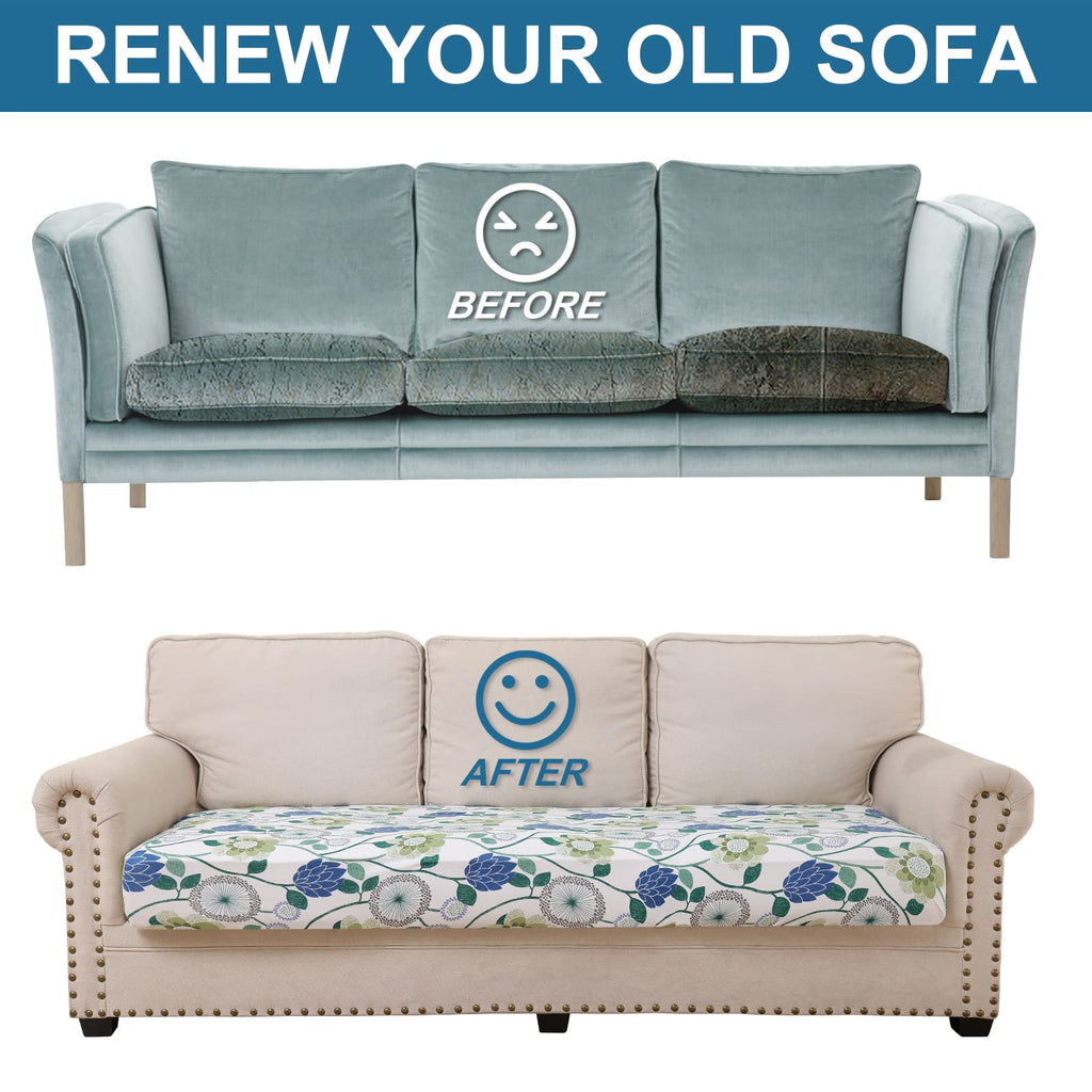 Smiry Printed Couch Cushion Covers, Stretch Couch Covers for Sofa