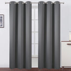 LEMOMO Frost Grey Thermal Blackout Curtains/42 x 95 Inch/Set of 2 Panels Room Darkening Curtains for Bedroom