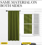 NICETOWN Window Curtains Blackout Drapes, Olive, 1 Pair, 52 by 84-Inch, Thermal Insulated Solid Rod Pocket Blackout Curtains/Draperies for Living Room