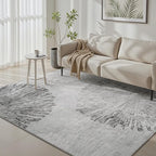 4x6 Rug Small Non Slip Area Rug Ultra Soft Machine Washable Low Pile Modern Abstract Dahlia Indoor Carpet Rugs for Bedroom Living Room Entryway Kitchen Bedside, Grey