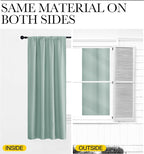 NICETOWN Curtains for Living Room 2 Panels, Rod Pocket Thermal Drapes for Bedroom, Room Darkning Fresh Shading Blinds Modern Home Decoration for Girls, W42 x L63 in per Panel, Seafoam Green
