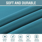 H.VERSAILTEX Blackout Curtains Drapes 63 Inch Length for Bedroom/Living Room, Thermal Insulated Small Curtain for Bedroom, Grommet Top - Solid in Turquoise Blue (One Panel), 52"W x 63"L
