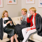 Tewloss 4 Pack Fleece Throw Blankets 50x60 Inches - Oeko-Tex Certified 100, 270 GSM Ultra Soft Plush for Bed, Couch and Cozy Gifts. 3D Waffle Texture, No Shedding No Pilling All Season (Black)