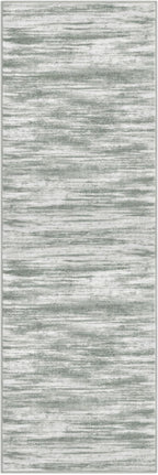 KOZYFLY Modern Abstract Runner Rugs 2x6 Grey Green Machine Washable Area Rug for Bedroom Non-Slip Living Room Rug, Faux Wool Soft Low Pile Office Carpet for Dining Room, Bedroom, Kitchen Bathroom