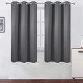 LEMOMO Frost Grey Blackout Curtains 34 x 63 Inch Length/Set of 2 Curtain Panels/Thermal Insulated Room Darkening Blackout Curtains for Bedroom