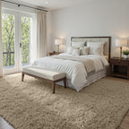 6x9 Fluffy Shag Area Rugs for Living Room Bedroom: Soft Carpet Gray Camel