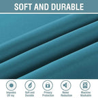 H.VERSAILTEX Blackout Curtain for Living Room Small Window Kitchen Blackout Curtains 45 inch Length Energy Saving Solid Grommet Blackout Drape, One Panel, Turquoise Blue, 52" W x 45" L