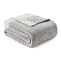 Snuggle Sac Heather Grey Throw XL Blanket for Couch, Super Soft Warm Blankets Cozy Knit Fuzzy Microfiber Throws Dupes for Sofa, Bed, Camping, Picnic, Heather Grey, 50x70 inches