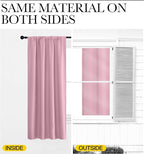 NICETOWN RV Blackout Curtains for Camper Windows, Rouge Pink, 29" Wide by 40" Long, 2 PCs, Short Blackout Curtains & Drapes, Thermal Insulated Blackout Curtain Panels for Kids Room, Play Room