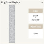 Soalmost 3x20 Hallway Runner Rug - Extra Long Carpet Runners for Hallways 20ft Non Slip Stain Resistant Rugs Runner for Living Room Bedroom 20 Feet Floor Carpet for Kitchen, Grey