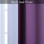 SimpleHome Ombre Room Darkening Curtains for Bedroom, Gradient Purple to Grey White Light Blocking Thermal Insulated Grommet Window Curtain/Drapes for Living Room,2 Panels, 42x63 inches Length