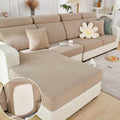 Disayu Sofa Covers Couch Covers for Sofa Pet Friendly Couch Cushion Covers Universal Sofa Covers Washable Stretch Slipcovers for Sectional Sofa (Texture Light Coffee, 2 Seats + Chaise Cover)