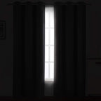 LEMOMO Grey Thermal Blackout Curtains/38 x 84 Inch/Set of 2 Panels Room Darkening Curtains for Bedroom