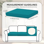 8Pcs Stretch Patio Cushion Covers,Outdoor Couch Covers Replacement,Outdoor Couch & Sofa Slipcovers,for Patio Furniture Cushion Covers,Washable Reusable Furniture Protector (Peacock Blue,Cover Only)