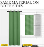 NICETOWN Room Darkening Curtains 63" Long Set of 2 for Bedroom, Forest Green Nursery Essential Thermal Insulated Solid Grommet Top Blackout Curtains/Drapes (1 Pair, 42 inches Wide)