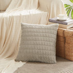 Fancy Homi 4 Packs Decorative Throw Pillow Covers for Living Room Couch Bed, Modern Farmhouse Boho Home Décor Accent Cushion Case, 24" x 24", Neutral