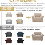 H.VERSAILTEX Armchair Slipcover Chair Cover 2 Piece Stretch Slipcovers Furniture Protector with Elastic Bottom Fit Armchair Width Up to 47 Inch, Stretch Spandex Jacquard Fabric(Chair, Sand)