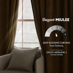 MIULEE Velvet Curtains 72 Inch Wide - Extra Wide Luxury Room Darkening Curtains for Sliding Door Bedroom Living Room Thermal Insulated Soft Window Drapes Back Tab, Gold, W 72 x L 84 inch 2 Panels