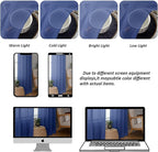 Chyhomenyc Royal Blue Sheer Valances for Windows - Light Filtering Small Kitchen Curtains, Rod Pocket Short Top Window Treatment Decor for Living Room Bathroom Basement, 42Wx16L inches, 2 Panels